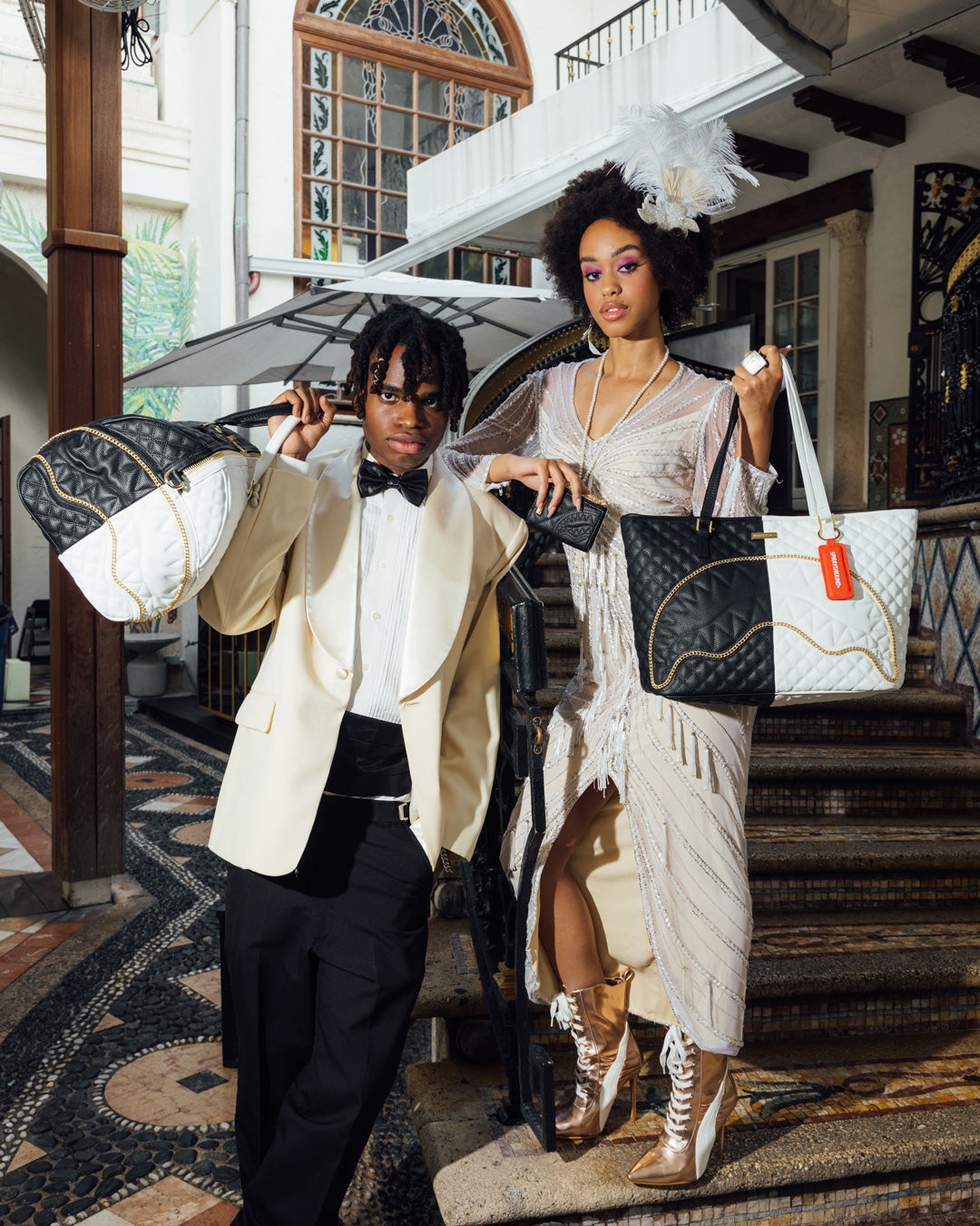 LEVELED UP SPLIT QUILT SHARK WALLET